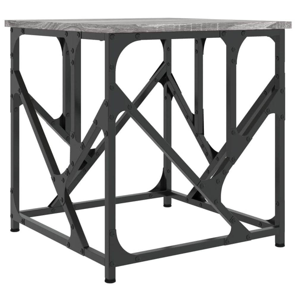 Vidaxl Konferenčný stolík sivý sonoma 45x45x47,5 cm kompozitné drevo